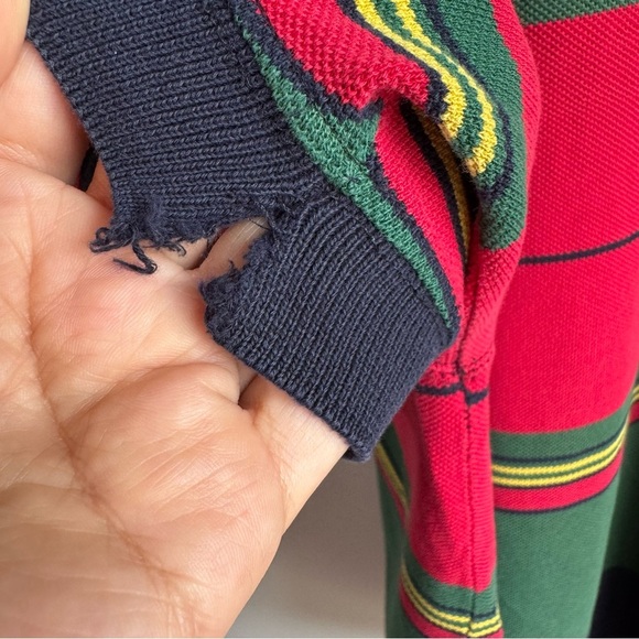 Vintage 90s Y2K Point Zero Colour Block Polo Mens L Multicolour T-Shirt 00s GUC - Picture 10 of 10